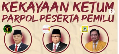 Harta Kekayaan Para Ketum Parati Politik/Tangkapan Layar Instagram @pinterpolitik